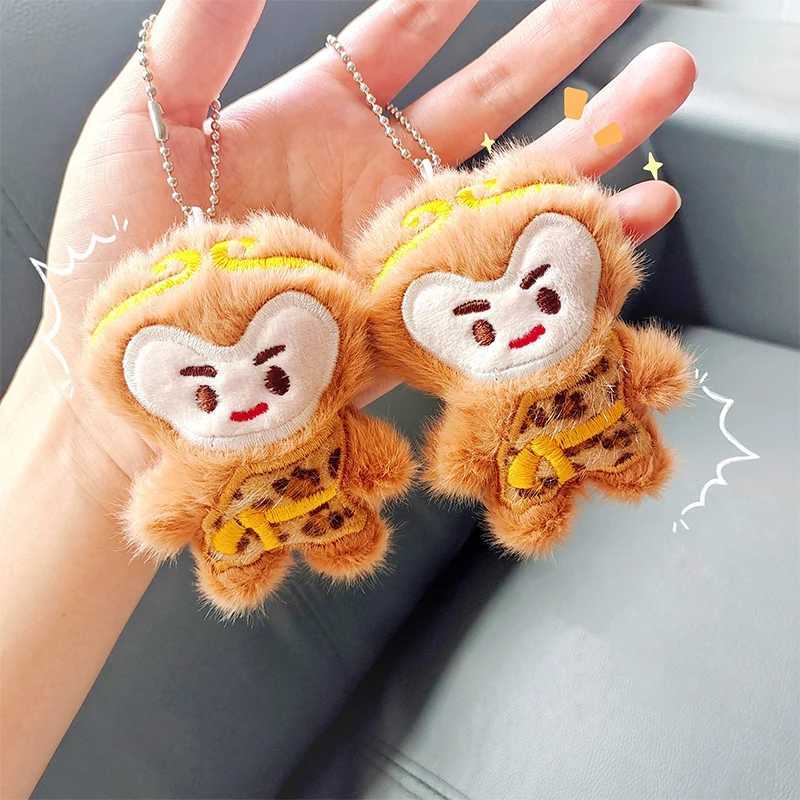 1 cute animal monkey plush toy pendant keychain backpack pendant decorative giftXJ250409