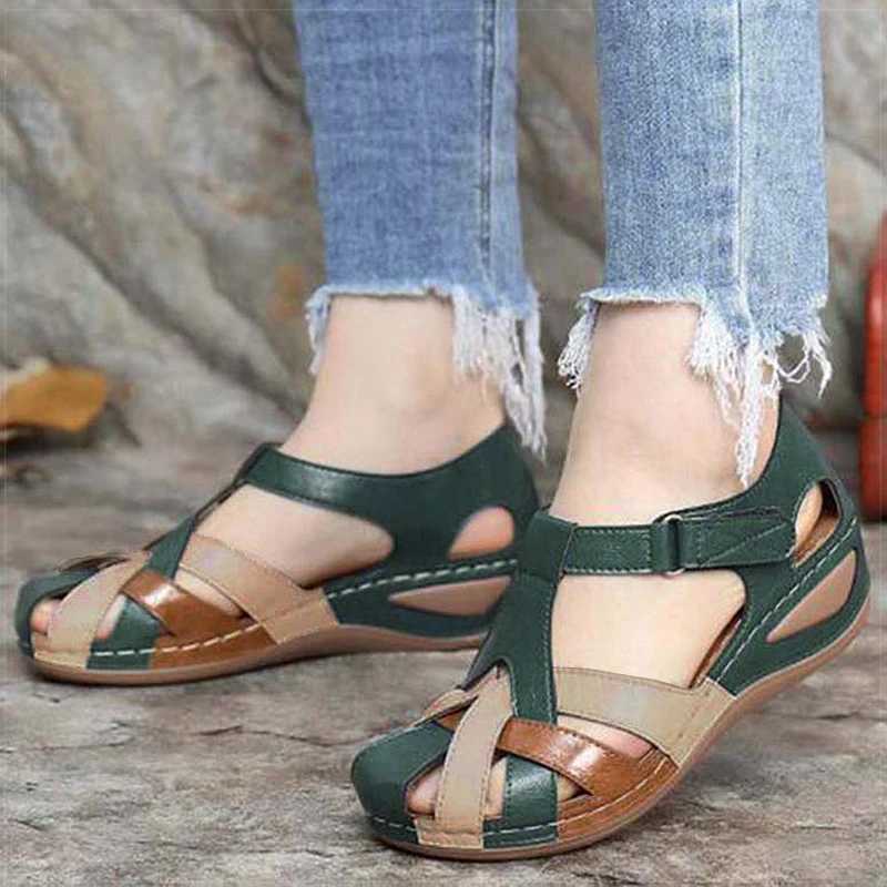 New Arrival Womens Sandals Soft Wedge Boots Sandals 2025 Summer Shoes Womens Low Platform Sandals De Mujer Mixed Color Summer Sandals T250409