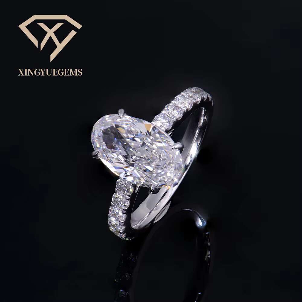 Customized Luxury 18K Gold Jewelry Lab Grown Diamond Ring for Women for Wedding