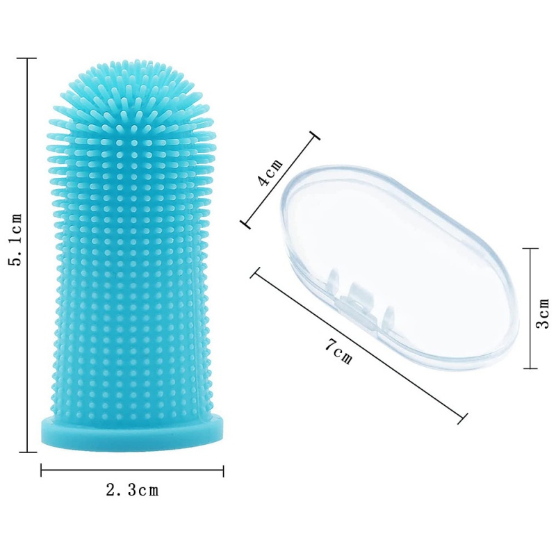 Silicone Pet Toothbrush Puppy Oral Cleaning tool Dog Finger Toothbrush Preventing Calculus Bad Breath Care Dog and Cat Finger Brush