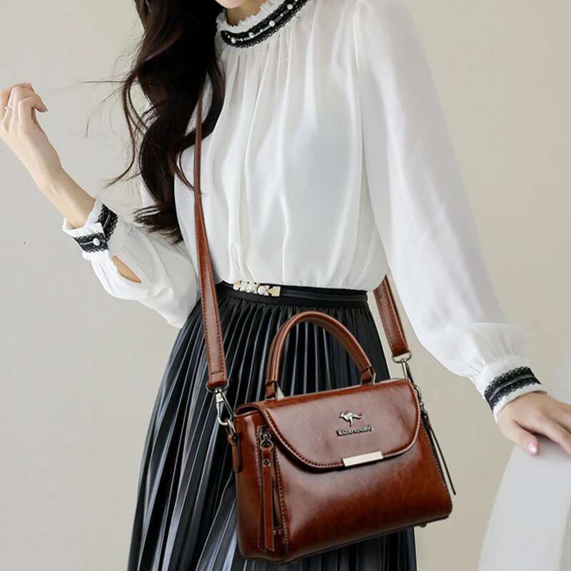 Fashion Trend Retro Women's Handbag High Quality Soft Leather Womens Wallet Small Square Bag Famous Female Crossbody Bags
