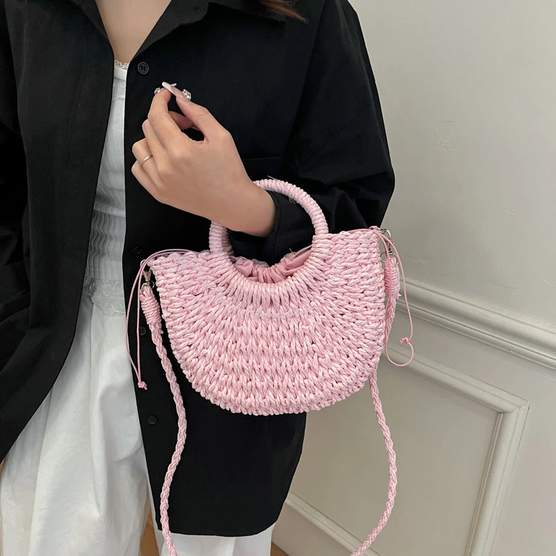 Bohemian style straw bag highquality multifunctional shopping suitable for travel and vacation 250408
