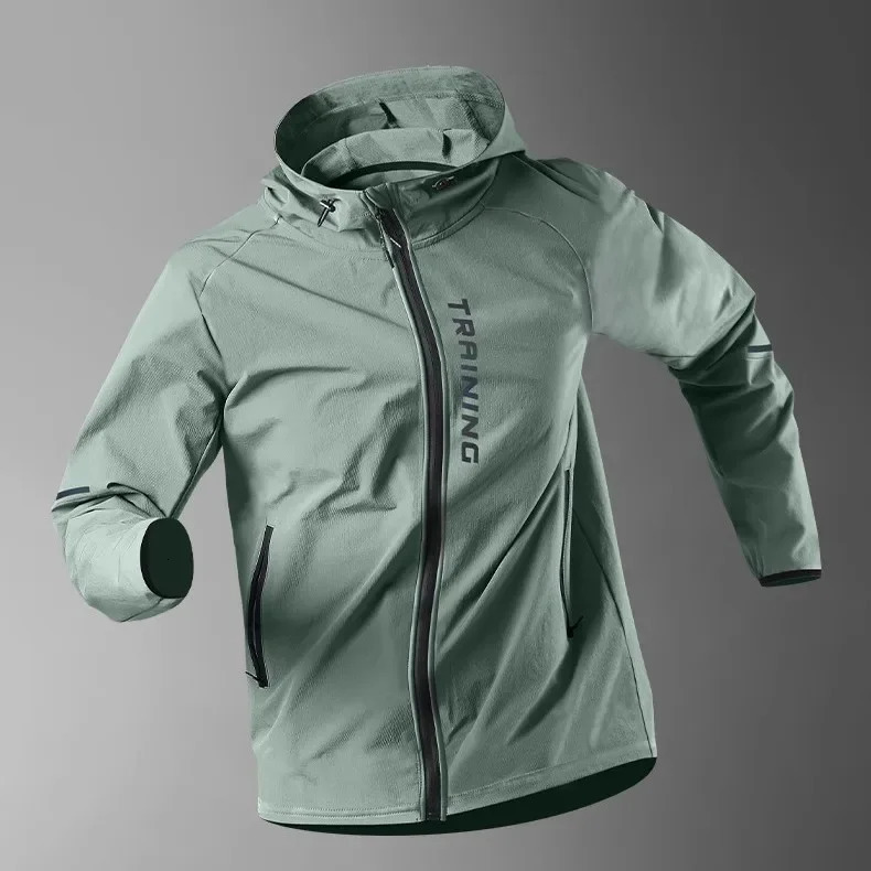 Mens Running Jacket Windproof Sports Training Coat Spring and Autumn Waterproof Quick drying Rainproof Bicycle 250409