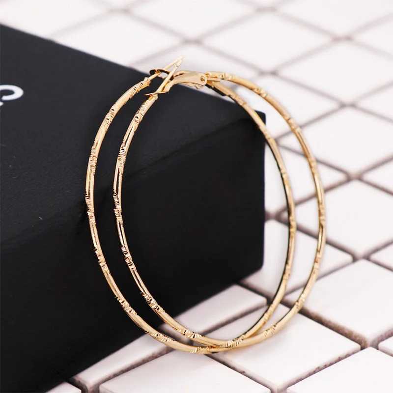 New Fashion Sliver Gold Color Big Hoop Earrings Hoops Bohemian Earrings Large Circle Hoop Earrings For Women Party Jewelry Z250408