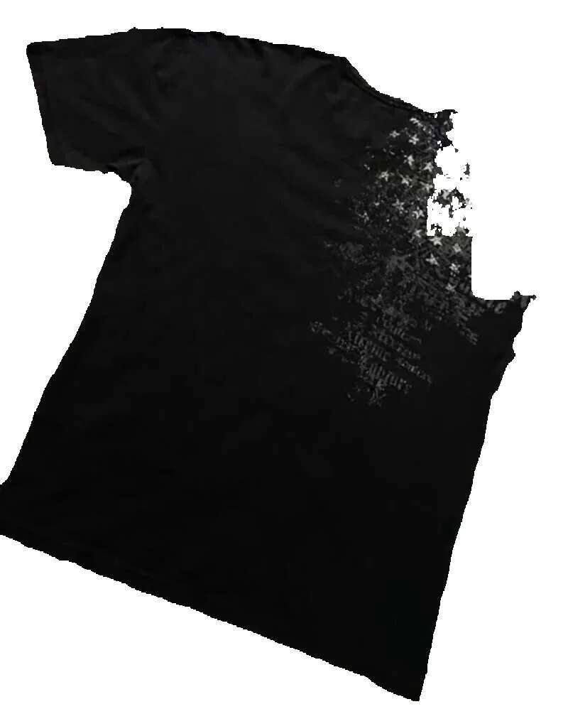 2000s Xtreme Couture Pattern Short Sleeve Men's Retro Cotton T-shirt Oversized Street Clothing Casual Cutting City Fashion Top