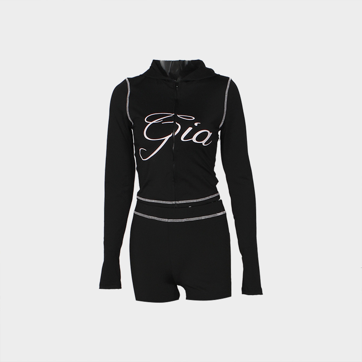 2025S Designer Women S Set Fashion New Ins Style Solid Color Women S Sexy Open Collar Two Piece Long Sleeve Set
