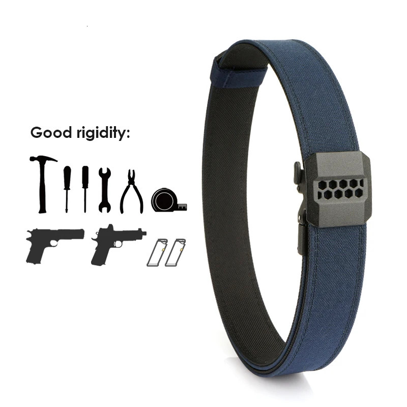 VATLTY Stiff Casual Belt for Men Metal Automatic Buckle Tactical Girdle Male Thick Nylon Military Airsoft Belt Waistband 250403
