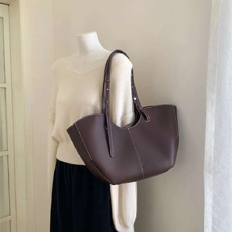 Designer Large Capacity Women Handbag Single Shoulder Portable Shopping Leather Ladies Commuter Underarm Totes Bag