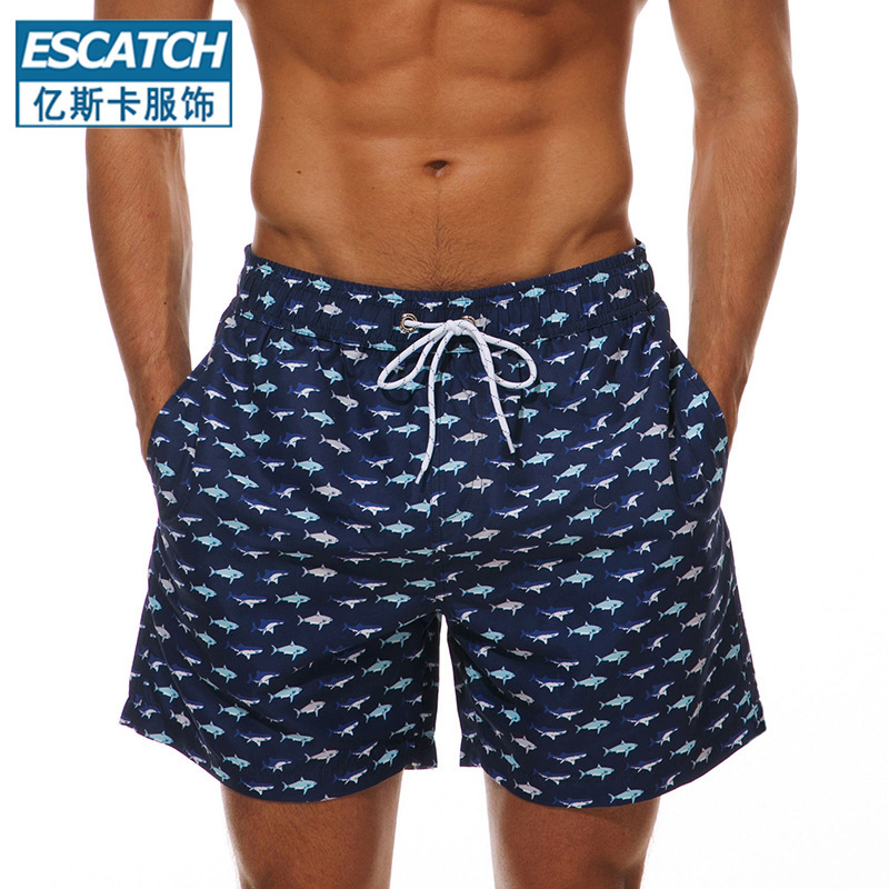 2025 New Designer Men Shorts ESCATCH Summer New Loose Casual Quarter Beachwear