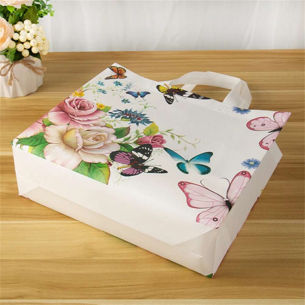 Wer Print Grocery Non-Woven Fabric Eco Travel Takeaway Storage Folding Bag Reusable Shopping Pouch