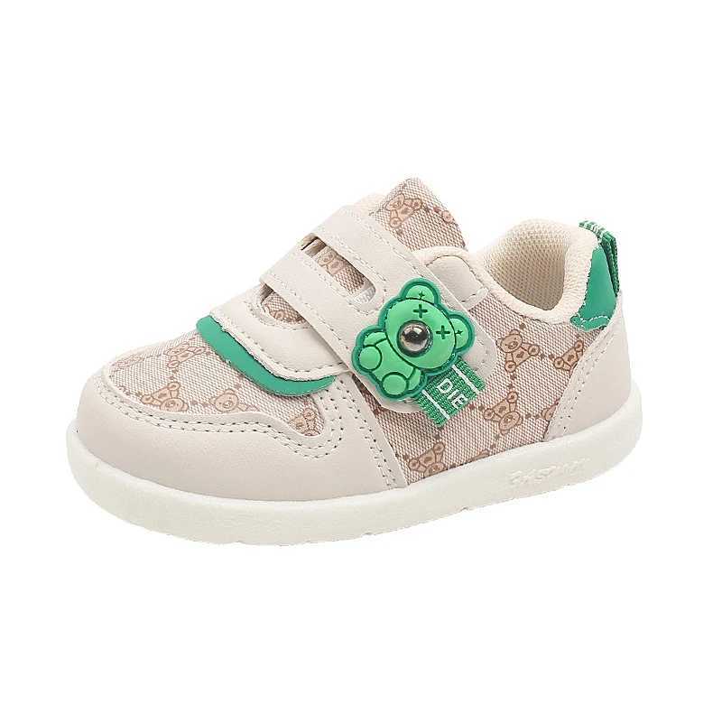 Baby Shoes 2024 Spring New Baby Soft soled Casual Shoes Little Bear Girls Sports Shoes Cartoon Casual Shoes X250409