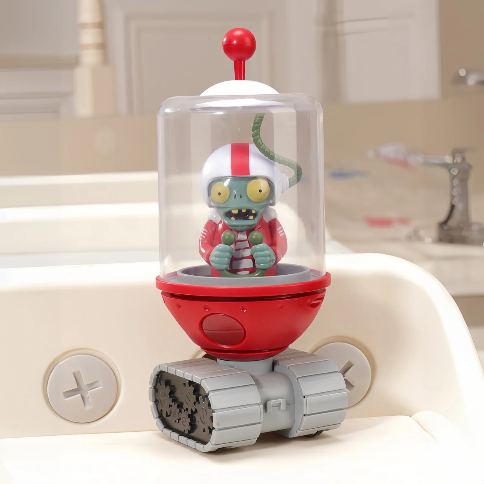 Plants vs Zombies 2 Licensed Electro-Shield Zombie Pull-Back Vehicle Battle Set Bulk Stock - Strategic Combat Action Figure Collectible Toy for Family