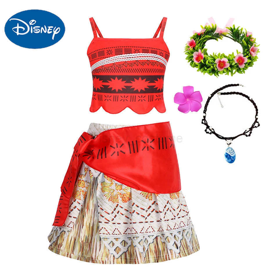 Disney Princess Vaiana Fantasy Childrens Role Playing Moana Summer Girls Carnival Costume Childrens Costume Set Christmas Moana Costume X2504081