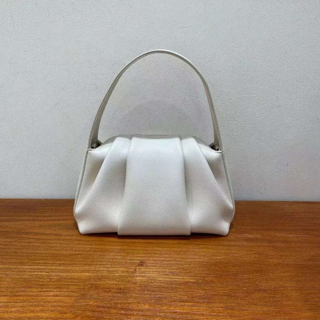 Brand Design Fashion Lady Pleated Cloud 2024 Portable High Quality Genuine Leather Handbags For Women Crossbody Bags