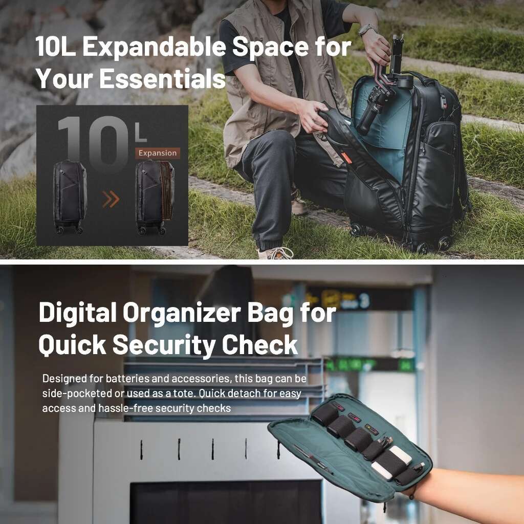 PGYTECH Trolley Photography DSLR Camera Bag Professional Outdoor Backpack Lage Equipment Travel Case