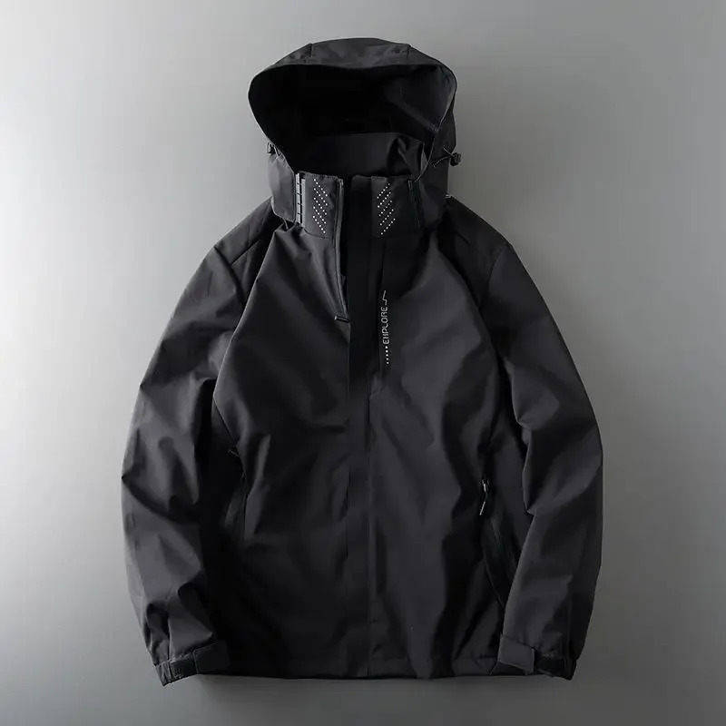 Mens outdoor windproof and waterproof jacket suitable for spring summer thin sportswear 250409