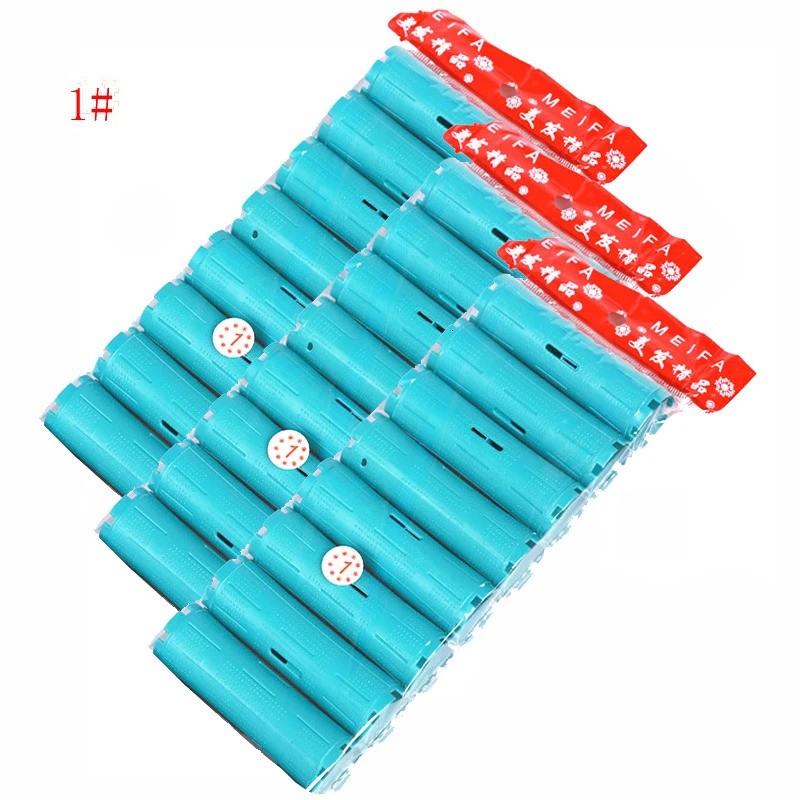 Drop 3 packs of curling irons with rubber bands hollow core flexible bars cold bars curling irons 250407