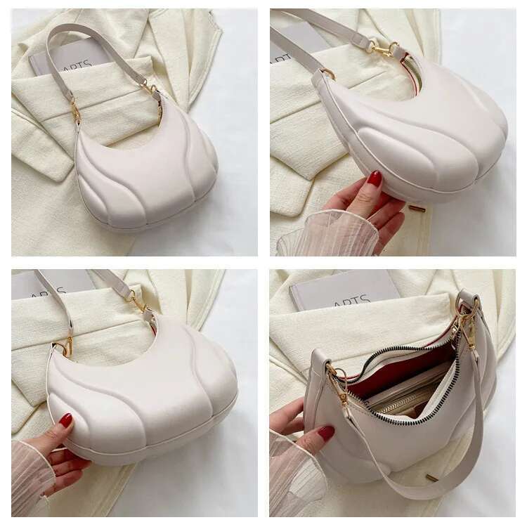 Retro Solid Color Saddle Bag High Quality Leather Shoulder Bags For Women Simple Crossbody Handbag Ladies Bolsas Para Mujeres