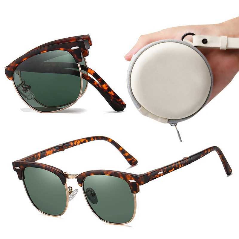 Folding HD Polarized Men Women Sunglasses Designer Club Brand Folded Driving Sun Glasses Blinded DroppShipping Master Shades Z250408
