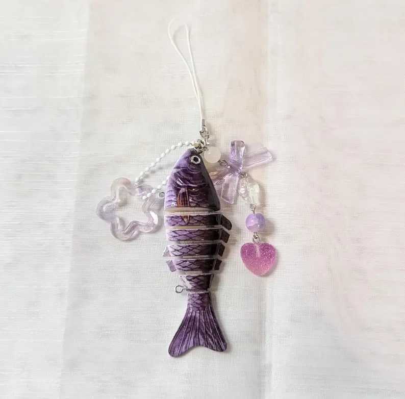 Handmade fish keychain jewelryXJ250409