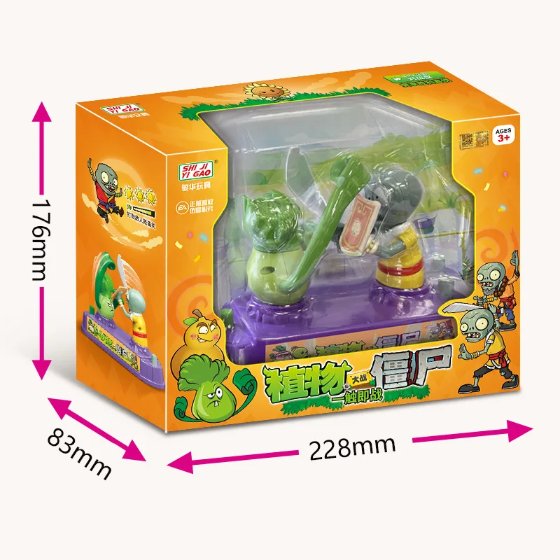 Plants Vs Zombies Licensed 2-Player Battle Arena Set Bulk Stock - Bonk Choy Vs Zombie Strategic Duel Game Interactive Family Toy Collection Kids Gift