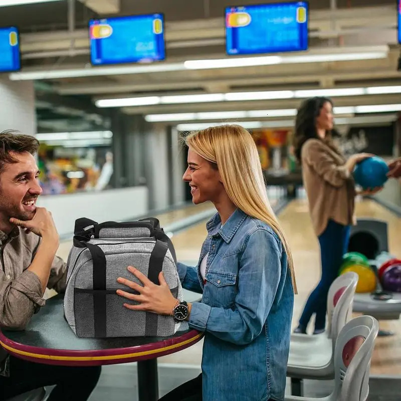 Bowling bag Oxford cloth container portable single bowling tote bag outdoor bowling equipment with cushion stand 250409