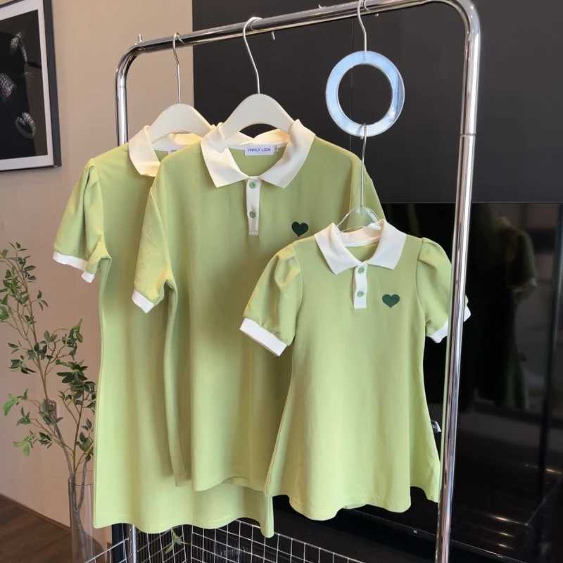 Mother Outfit Baby Girl Matching Dress Dad Son Shirt 2025 and Daughter New Parent Child Matching Clothing for All The Family S2548