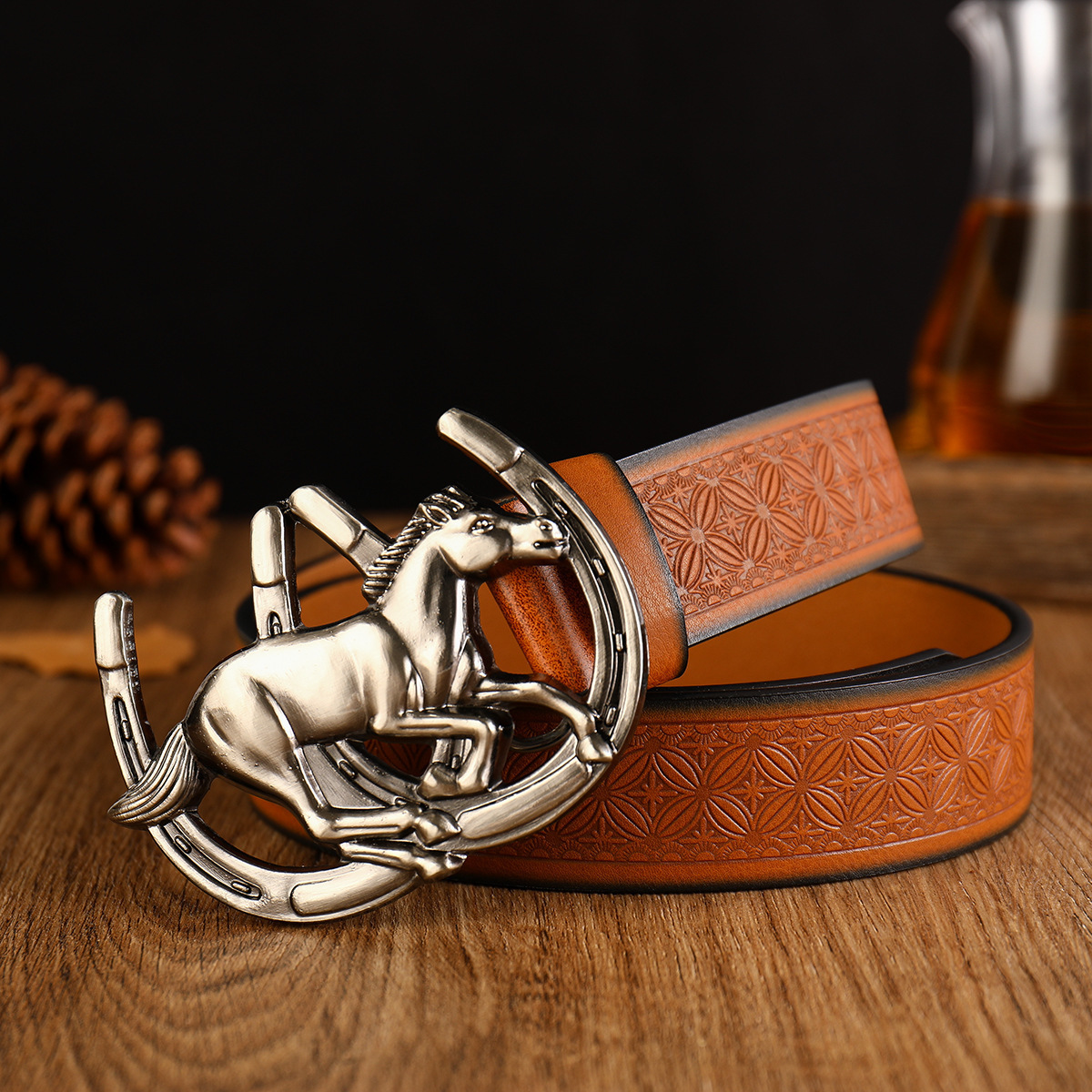 Garrblen Men Belt er Classic High Quality Genuine Vintage Cowskin Pin Buckle Beltsretro Waistband Male Belts 241018