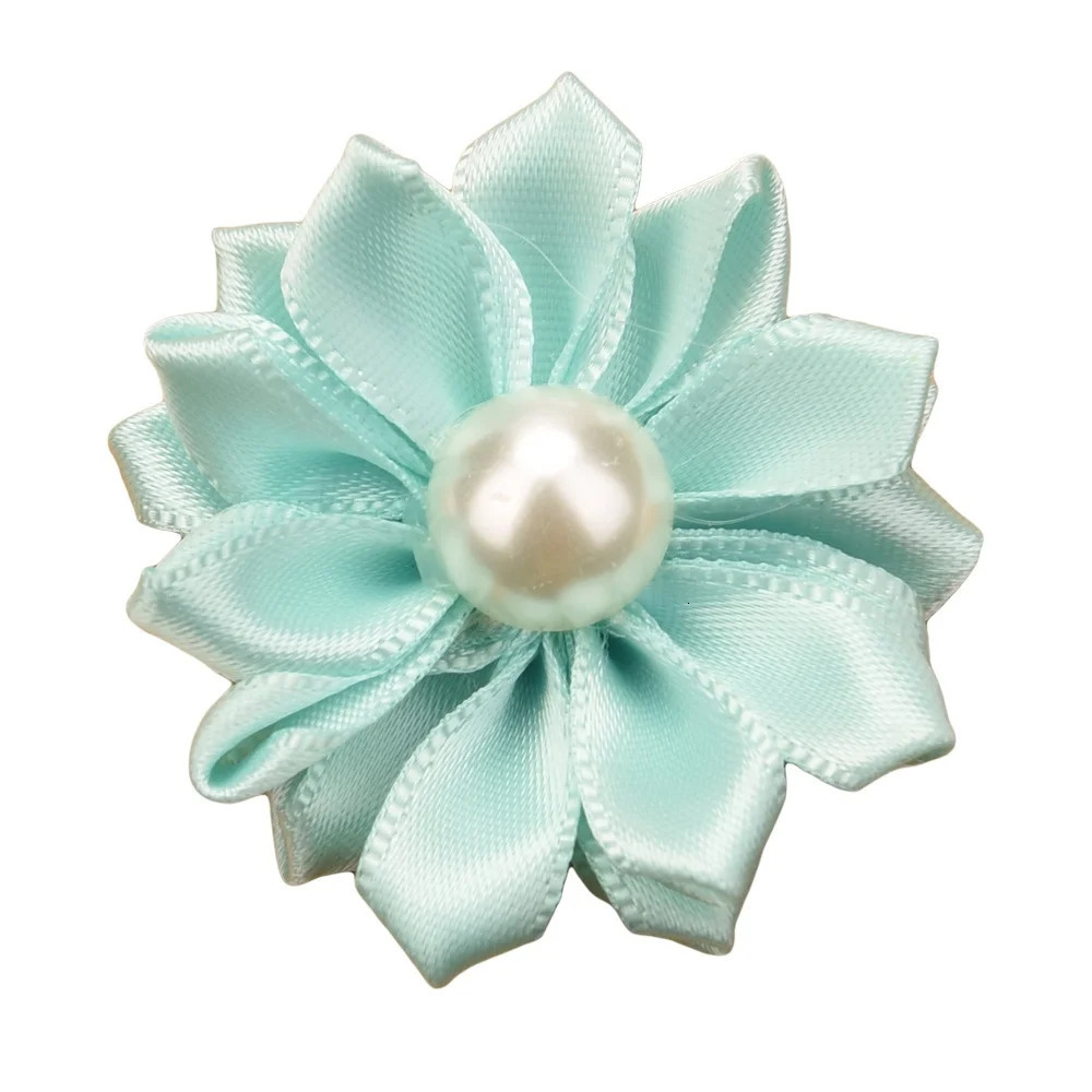 400 pieces of Kawaii baby girl hair clip and bow accessories with pearl center girl headpieces and ribbon flowers 250409