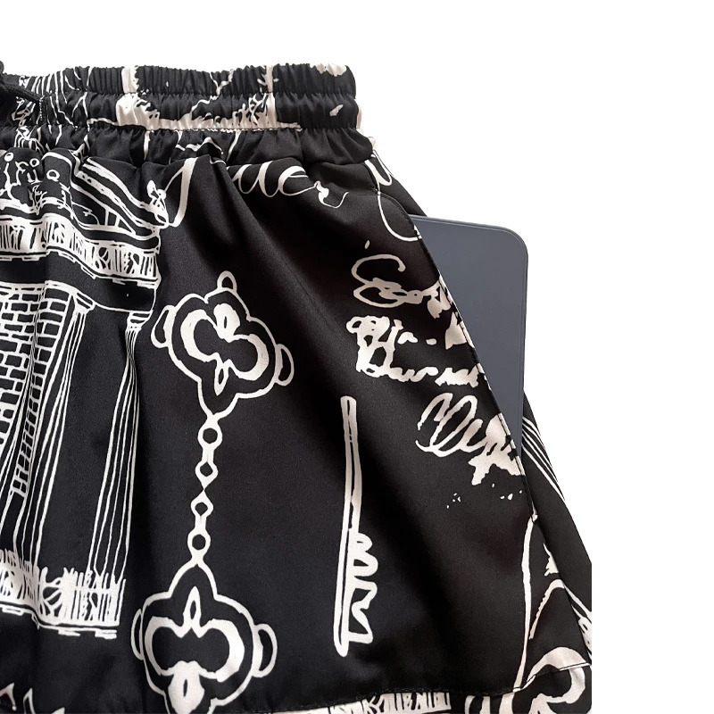 Mens Haren Pants Polyester Comfort Breathabilit Lantern Fashionable Casual Loose Essential For Home Vacation Parties 250408