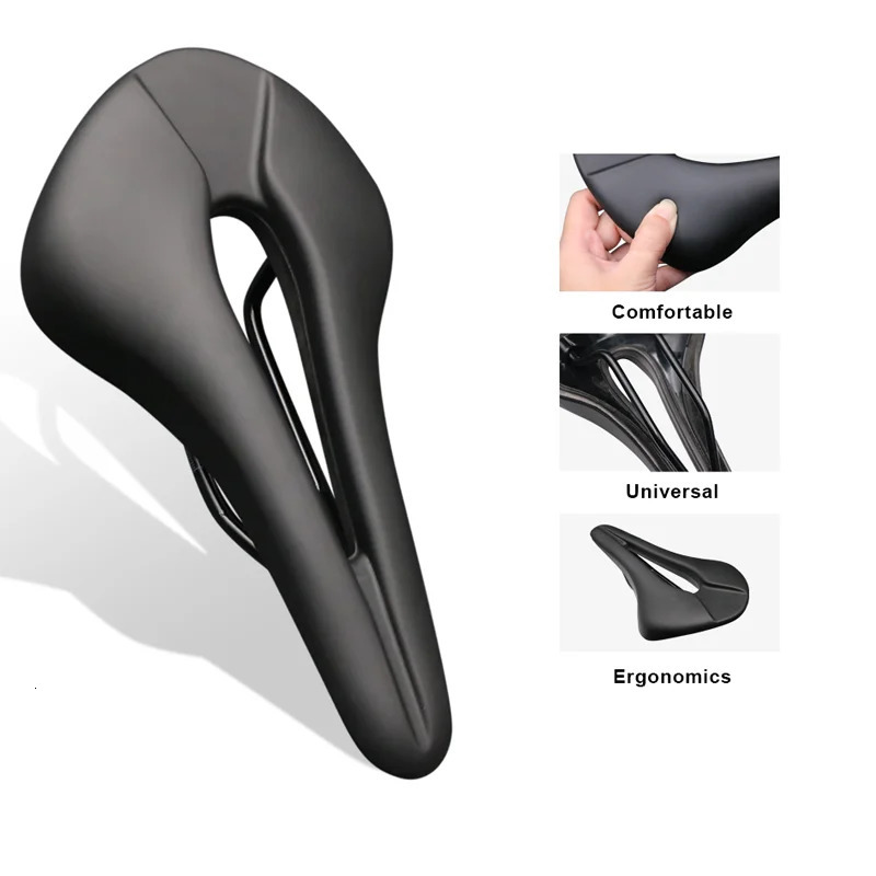 Bicycle Saddle Breathable Hollow PU Leather Soft Comfortable Seat MTB Mountain Road Bike OnePiece Cushion Cycling Parts 251027
