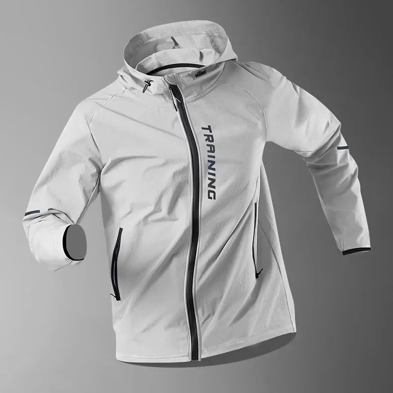 Mens Running Jacket Windproof Sports Training Coat Spring and Autumn Waterproof Quick drying Rainproof Bicycle 250409