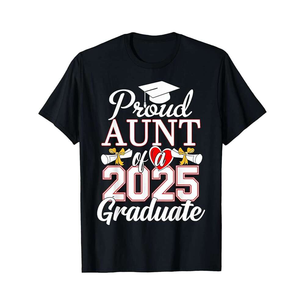Designer T shirt Proud Aunt of a class of 2025 graduate for graduation - 220g Tshits
