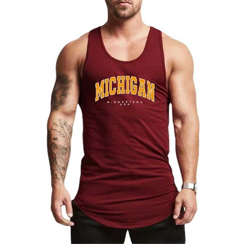 Summer Cotton Breathable Fitness Gym Clothing for Men Fitness and Muscle Underwear Sports and Leisure Tank TopXJ250409