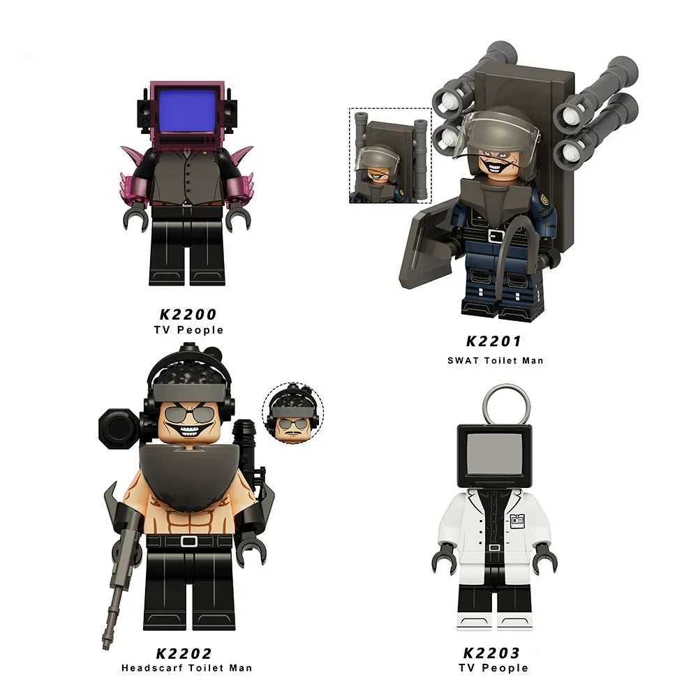 New Skibidi toilet animation cartoon building block doll camera speaker TV person astronaut mini action building block toy digital building block X250