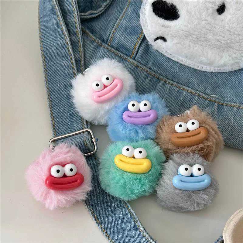 Cute Sausage Mouth Serving Keychain Fun Plush Doll Pendant Keyring Charm Backpack Car Decoration Bag Pendant Accessories GiftXJ250409