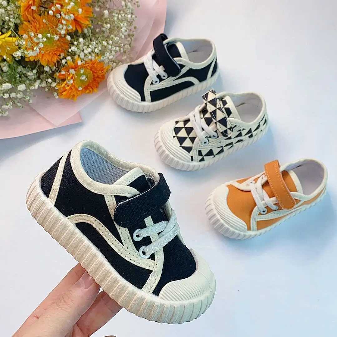 New childrens canvas shoes spring fashion soft and comfortable boys sports shoes girls casual shoes kindergarten shoes baby sports shoes X250409