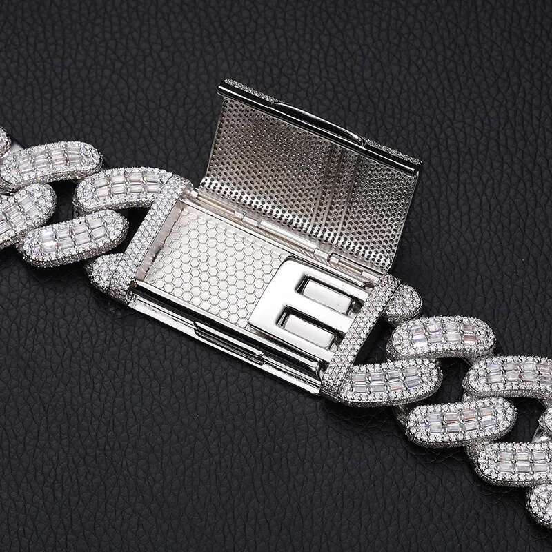 28mm Big Heavy Hip Hop 5A+ CZ Stone Paved Bling Iced Out Solid Round Cuban Miami Link Chain Necklaces for Men Rapper Jewelry