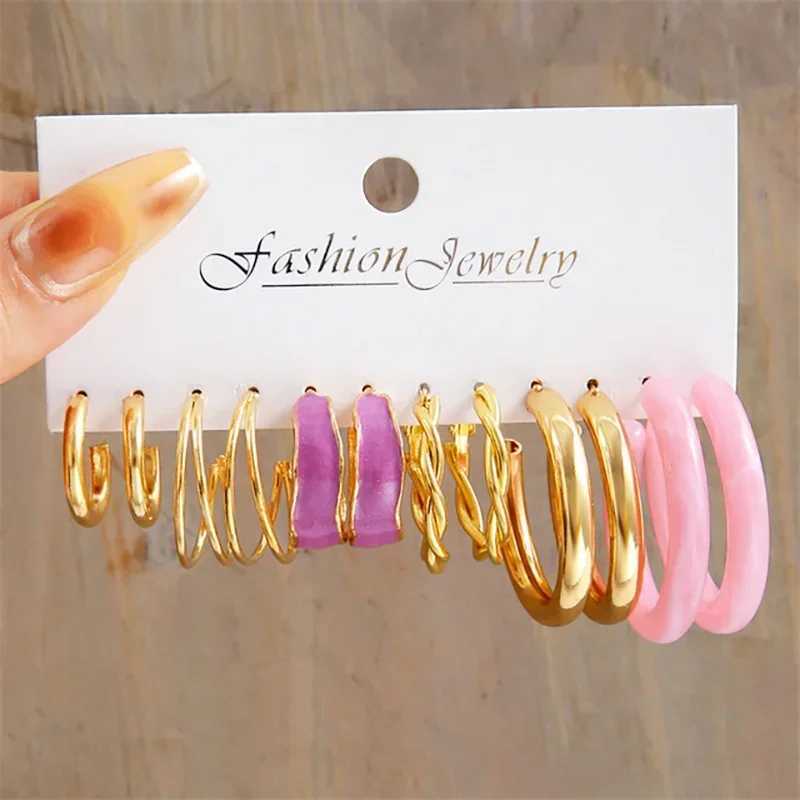 Green Butterfly Heart Dangle Earring Set for Girls Acrylic Gold Color Pearl Set Ear Rings 2023 New Fashion Jewelry Gifts Z250408