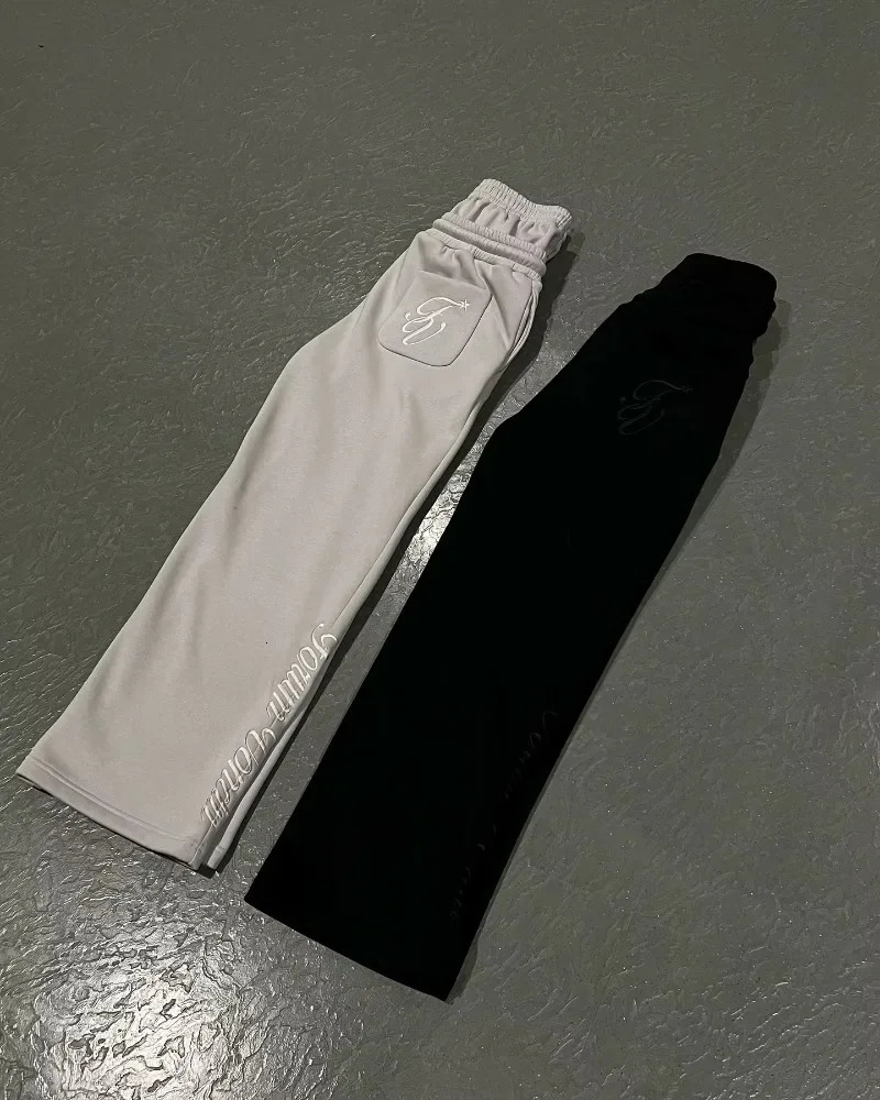 Y2K American Shin Harajuku retro loose double waist sports pants mens streetwear hiphop pop letter y casual 250409
