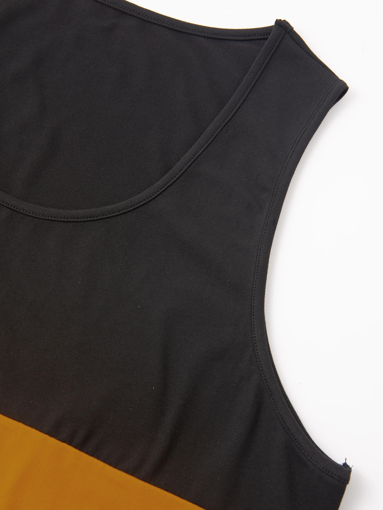 Summer casual sports vest mens breathable loose training sleeveless Tshirt color matching fitness suit 250409