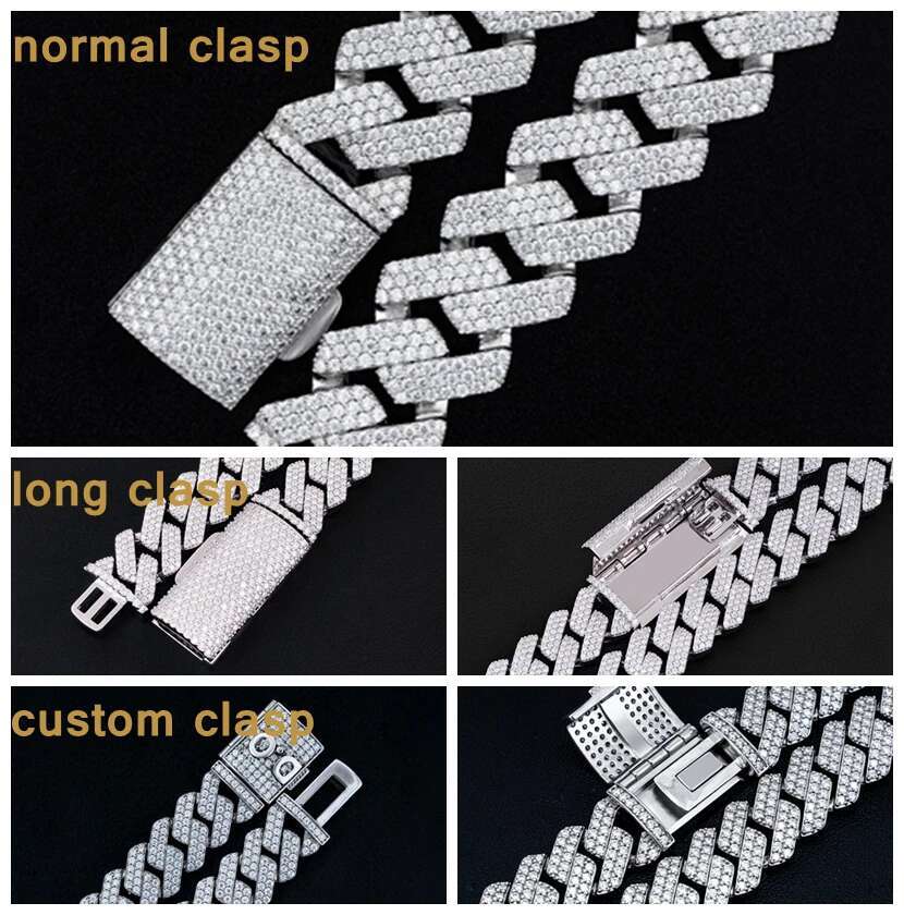 Qian Jian Mossanite Jewelry Hiphop Fashion Exquisite Vvs 6mm Moissanite Diamond Cuban Chain for Men