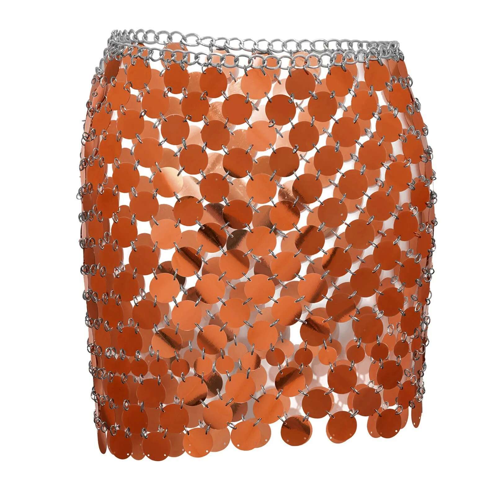 Dongdumaoyi Shiny Plastics Sequins Belly Chain Disc Skirt For Women Sexy Waist Dress Body Jewelry Rave Festival Clothing