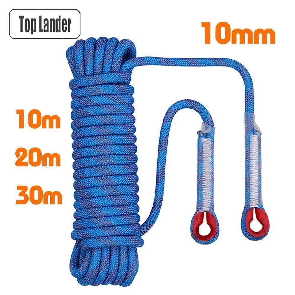 Thickened 10mm,10/20/30/50M Safe climbing Static rock Climbing rope Outdoor survival Fire escape Car rescue