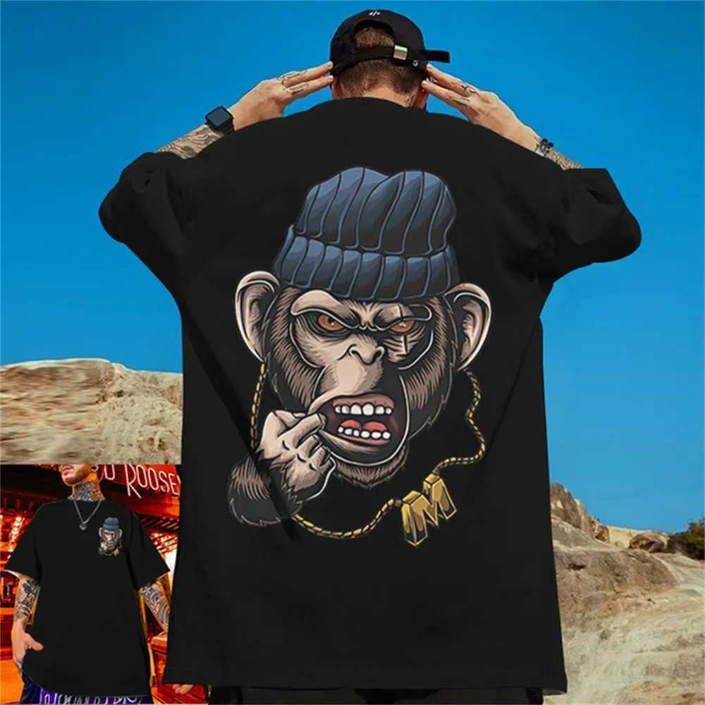 2024 Summer Street Large T-shirt 3D Printed Mens Retro T-shirt Mens Funny Short Sleeve Street Hip Hop TopXJ250409