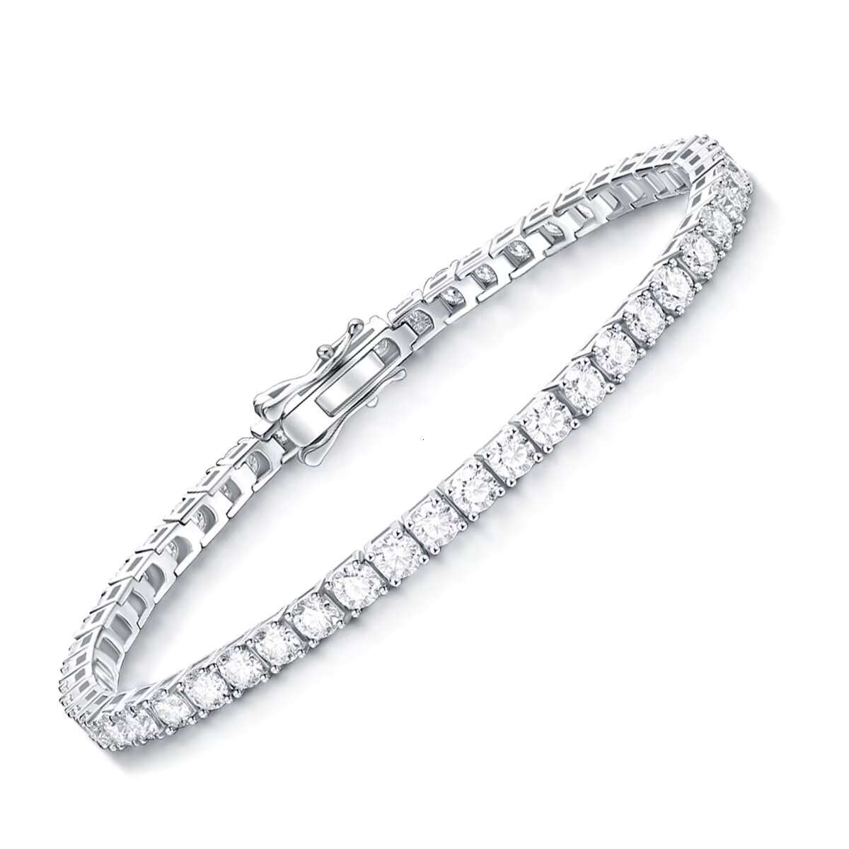 2mm 3mm 4mm 5mm 6.5mm VVS D Color 925 Sterling Silver Yellow /Rose Gold Rhodium Plated Bracelet Necklace Moissanite Tennis Chain