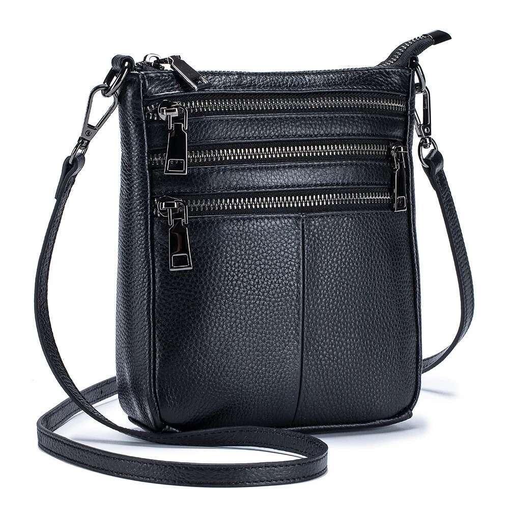 Women Fashion Underarm Pouch Soft Genuine Leather Shoulder Retro Crossbody Bag Casual Portable Bucketbags