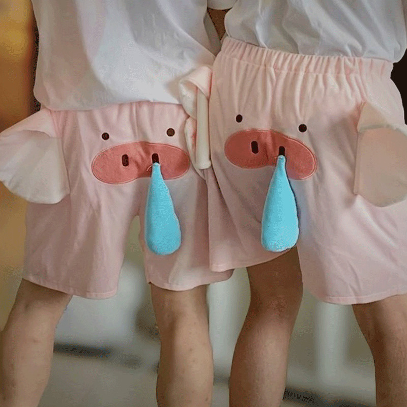 2025 New Designer Shorts New Cartoon Shorts Cute Funny Ugly Fish Embroidery Shorts Children Coral Fleece Casual Sleeping Pants