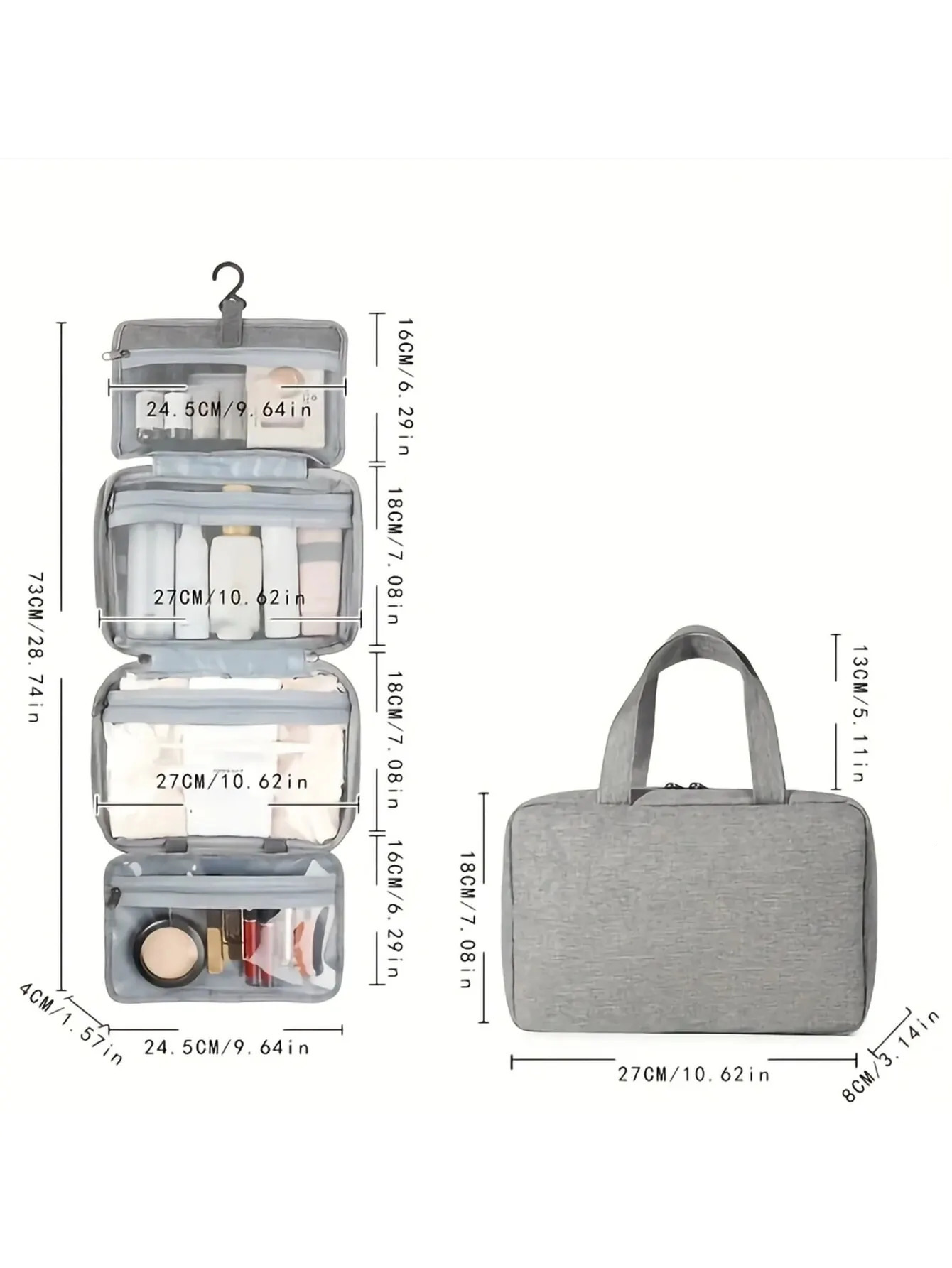 1 multifunctional folding wet dry separation toilet bag storage cosmetic suitable for women and girls traveling 250408
