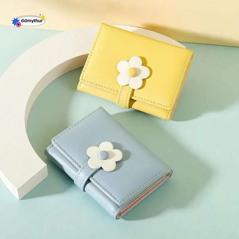 Fashion Women Gift 2025 Purse Ladies Short Cute wer Fresh Korean Coin purse Card Holder Small Zipper PU Leather Wallet ddmythur